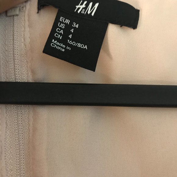 Blush pink dress size 4 H&M - Picture 5 of 7